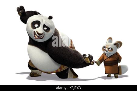 KUNG FU PANDA JACK BLACK voices Po, DUSTIN HOFFMAN voices Master Shifu KUNG FU PANDA Datum: 2008 Stockfoto