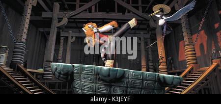 KUNG FU PANDA Angelina Jolie stimmen Tigerin, DAVID CROSS stimmen Kran KUNG FU PANDA Datum: 2008 Stockfoto