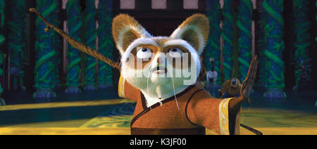 KUNG FU PANDA DUSTIN HOFFMAN stimmen Meister Shifu, DAVID CROSS stimmen Kran, Jackie Chan voices Monkey Datum: 2008 Stockfoto