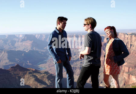 Ein ZUHAUSE AM ENDE DER WELT COLIN FARRELL, DALLAS ROBERTS, Robin Wright Penn am Grand Canyon EIN ZUHAUSE AM ENDE DER WELT Datum: 2004 Stockfoto