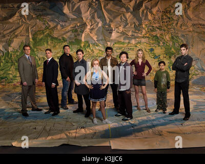 Helden Jack Coleman als H.R. G., Adrian Pasdar als Nathan Petrelli, Greg Grunberg als Matt Parkman, Milo Ventimiglia als Peter Petrelli, Hayden Panettiere als Claire Bennet, Sendhil Ramamurthy als Mohinder Suresh, Masi Oka als Hiro Nakamura, Ali Larter als Niki Sanders, Noah Gray-Cabey als Micah Sanders, Zachary Quinto als Sylar Helden Stockfoto