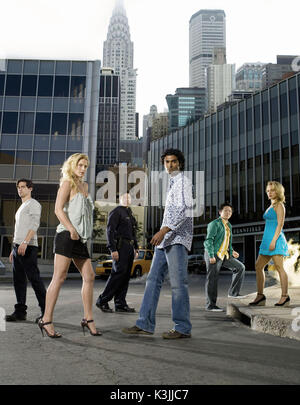Helden Milo Ventimiglia als Peter Petrelli, Ali Larter als Niki Sanders, Greg Grunberg als Matt Parkman, Sendhil Ramamurthy als Mohinder Suresh, Masi Oka als Hiro Nakamura, Hayden Panettiere als Clair Bennett helden Datum: 2006 Stockfoto