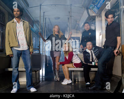 Helden Sendhil Ramamurthy als Mohinder Suresh, Ali Larter als Niki Sanders, Hayden Panettiere als Claire Bennet, Greg Grunberg als Matt Parkman, Masi Oka als Hiro Nakamura, Milo Ventimiglia als Peter Petrelli Helden Stockfoto