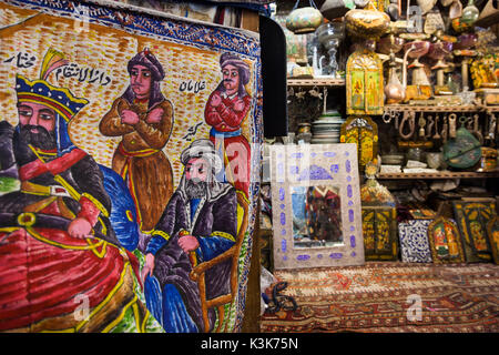 Iran, im zentralen Iran, Esfahan, Bazar-e Bozorg Markt, innen Stockfoto