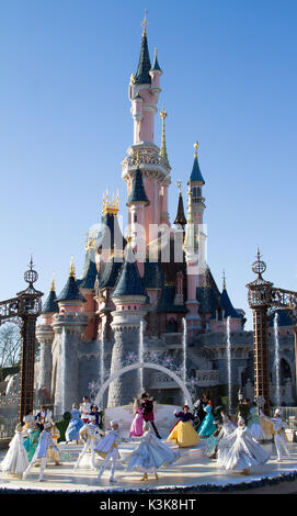 Royal Weihnachtswünsche in Disneyland Resort Paris Marne-la-Vallée Frankreich Stockfoto