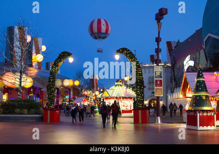 Weihnachtsmärkte in Disney Village Paris Marne La Vallée Stockfoto