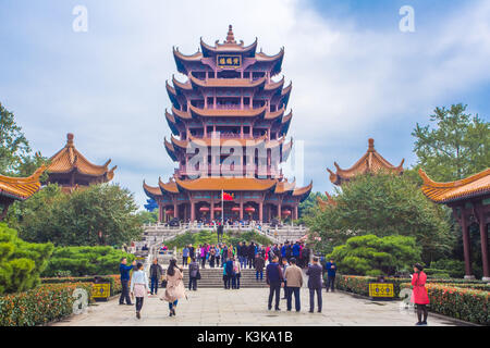 China Wuhan City, Yellow Crane Tower Stockfoto