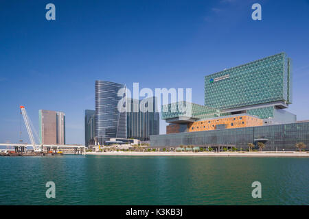 Vae, Abu Dhabi, Al Mariyah Insel, Neuentwicklung, der Cleveland Klinik Gebäude Stockfoto