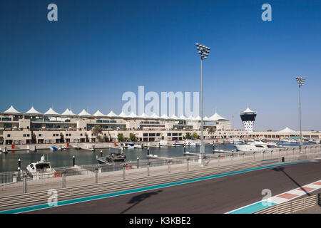 , Abu Dhabi, VAE Yas Island, Yas Marina Formel 1 Rennstrecke Stockfoto