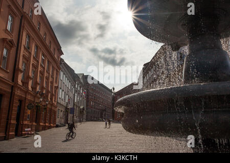 Straße vom Schlossplatz in Ljubljana Stockfoto