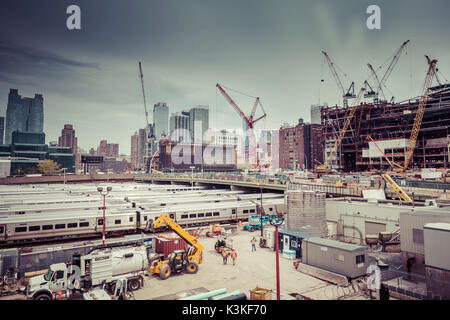 Streetview, Baustelle, Chelsea, Art District, Manhatten, New York, USA Stockfoto