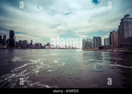 Hunters Point, Long Island, East River Ferry, Skyline, New York, USA Stockfoto