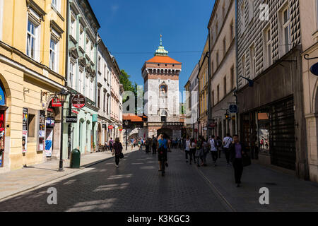 Europa, Polen, Kleinpolen, Krakau/Krakow. St. Florian's Gate. Die zweitgrösste und eine der ältesten Städte in Polen Stockfoto