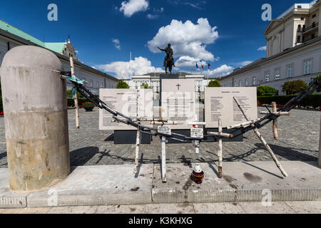 Europa, Polen, Woiwodschaft Masowien, Warschau - die Hauptstadt und größte Stadt Polens/Presidential Palace/Krakowskie Przedmiescie Stockfoto