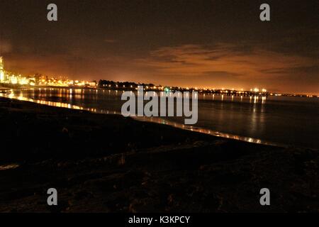 Nacht Bild von der Pier in Ventura, Kalifornien Stockfoto