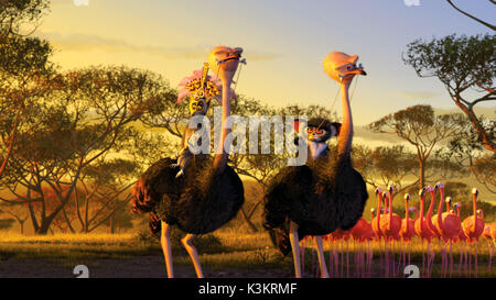 MADAGASCAR: ESCAPE 2 AFRICA Sacha Baron Cohen als König Julien, Cedric The Entertainer wie Maurice Datum: 2008 Stockfoto
