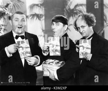 Die drei Stooges CURLY HOWARD, MOE HOWARD, Larry feine amerikanische Varieté und Comedy Act in den frühen bis mittleren C DIE DREI STOOGES 20. Stockfoto