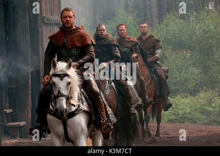 ROBIN HOOD RUSSELL CROW, Alan Doyle als Allan ein DAYLE SCOTT GRIMES, Will Scarlet, KEVIN DURAND als Little John Datum: 2010 Stockfoto