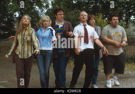 SHAUN DER TOTEN LUCY DAVIS, KATE ASHFIELD, DYLAN MORAN, Simon Pegg, PENELOPE WILTON, NICK FROST Datum: 2004 Stockfoto