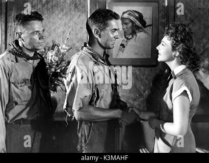 Amerikanische GUERILLA AUF DEN PHILIPPINEN [USA 1950] aka Ich komme wieder [BR Title] [L - R] TOM EWELL, TYRONE POWER, MICHELINE PRESLE Datum: 1950 Stockfoto