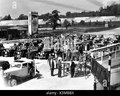 BROOKLANDS RENNSTRECKE als loc Stockfoto