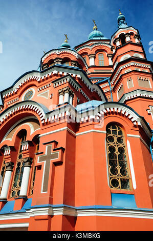Kathedrale der Muttergottes von Kasan in Irkutsk, Russland. Stockfoto
