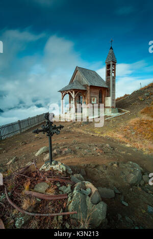 Die Kirche der Alpini auf dem Gipfel des Col di Lana, Dolomiten Stockfoto