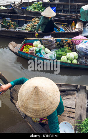 Can Tho, Mekong-Delta, Südvietnam. Phong Dien schwimmenden Markt. Stockfoto