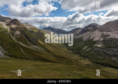 Schweiz, Graubünden, Engadin. Landschaft von Fain Tal. Stockfoto