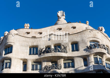 Spanien, Katalonien, Barcelona, Casa Mila Stockfoto