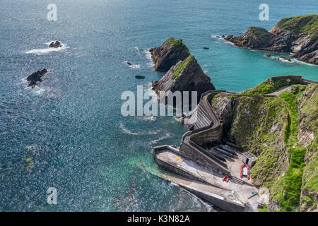 In Dunquin Pier. In Dunquin, Halbinsel Dingle, Co.Kerry, Munster, Irland, Europa. Stockfoto