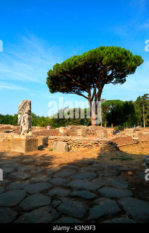 Archäologische Gebiet von Ostia Antica, Roma, Latium Italien Stockfoto