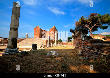 Archäologische Gebiet von Ostia Antica, Roma, Latium Italien Stockfoto