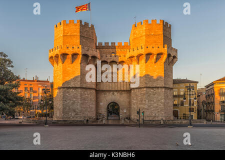 Spanien, Valencia, Türme von Serrano Stockfoto