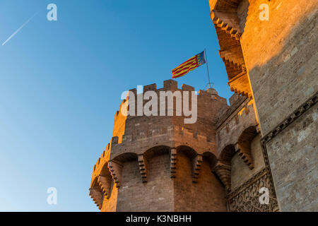 Spanien, Valencia, Türme von Serrano Stockfoto