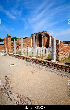 Archäologische Gebiet von Ostia Antica, Roma, Latium Italien Stockfoto