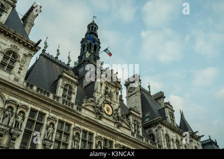 Hotel de Ville in Paris. Es ist das Gebäude der Stadt Paris der Administration, Paris, Frankreich Stockfoto