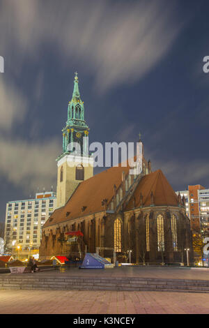 Die Marienkirche in Alexanderplatz - Berlin - Deutschland Stockfoto