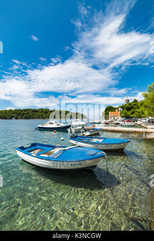 Dorf und Hafen (Cavtat, Dubrovnik, Konavle Dubrovnik-Neretva County, Dalmatien, Kroatien, Europa) Stockfoto