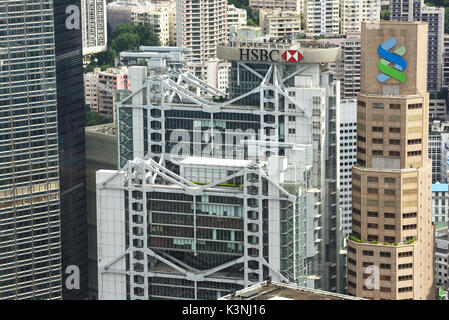 Hongkong, China-jun 8,2016: das Bürogebäude der HSBC in Hongkong. Stockfoto