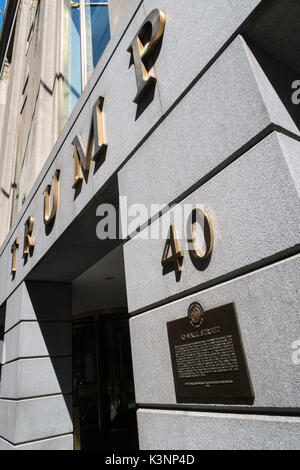 Trump Building bei 40 Wall Street, NYC Stockfoto