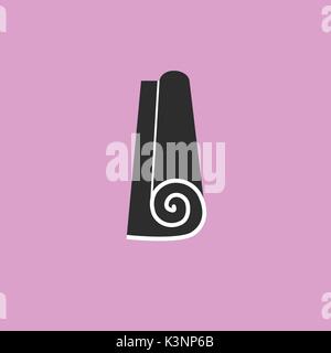 Roll Yoga Matte Symbol. Vektor sign Design Stock Vektor