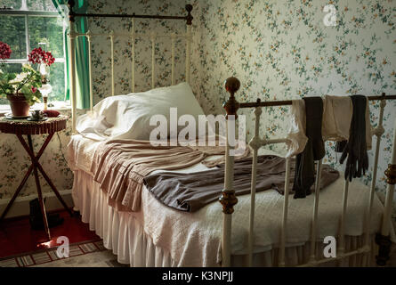 Anne's Schlafzimmer in Green Gables, die Einstellung der kanadische Autor L.M. verwendet Montgomery Anne von Green Gables Romanen, Cavendish, PEI Stockfoto