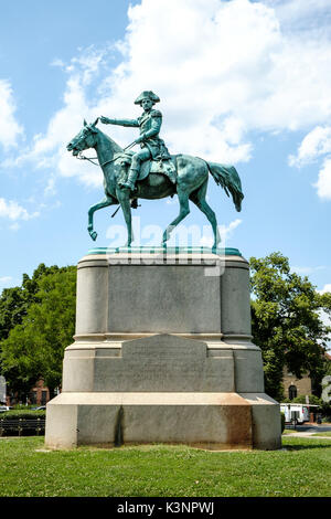 Major General Nathanael Greene Reiterstandbild, Stanton Square, Washington DC Stockfoto