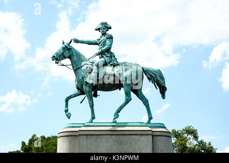 Major General Nathanael Greene Reiterstandbild, Stanton Square, Washington DC Stockfoto