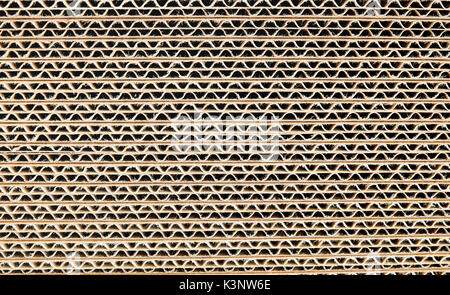 Stapel von Wellpappe, Textur Hintergrund Stockfoto