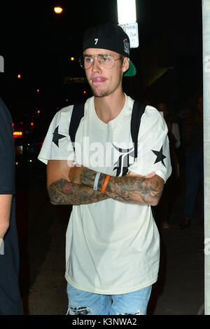 Justin Bieber nach einem Maxfield store Aussehen in West Hollyood Mit: Justin Bieber Wo: West Hollywood, California, United States Wann: 04 Aug 2017 Quelle: WENN.com Stockfoto