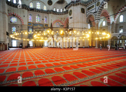 Der Innenraum der Moschee in Istanbul, Tureky Stockfoto