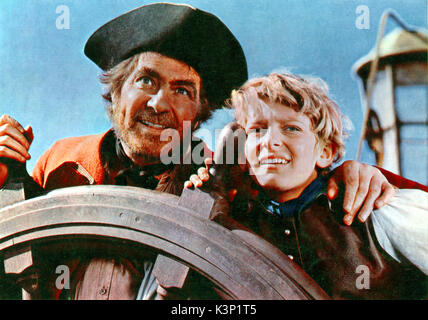 LONG JOHN SILVER [AUS/USA 1954] Robert Newton als Long John Silver, KIT TAYLOR, wie Jim Hawkin Datum: 1954 Stockfoto