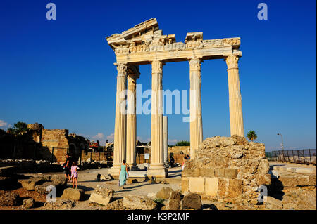 Side, Türkei - Juni 26,2015: Tempel des Apollo in Side, Türkei. Stockfoto
